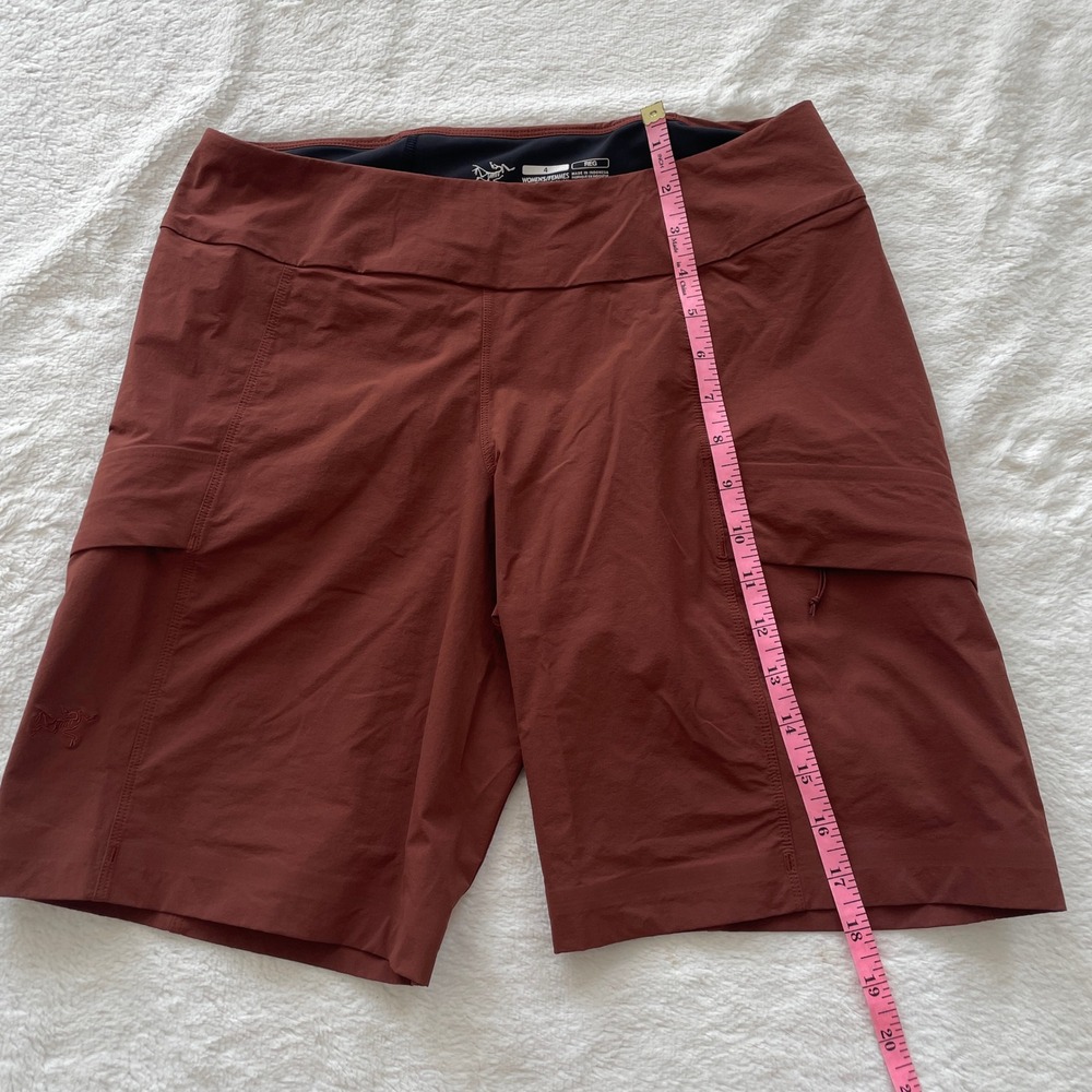 Arcteryx Womens Sabria Short Terracotta Red Orange Hiking Technical Cargo Size 4 - Picture 3 of 10